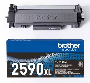 Картридж лазерный Brother TN2590XL, черный, 3000 страниц, оригинальный для Brother DCP-L2600/DCP-L2622/DCP-L2640/HL-L2402/HL-L2442/HL-L2460