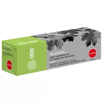 Картридж лазерный Cactus CS-C045HBK (045HBK/1246C002), черный, 2800 страниц, совместимый для Canon LBP 611Cn/613Cdw/631Cn/633Cdw/635Cx