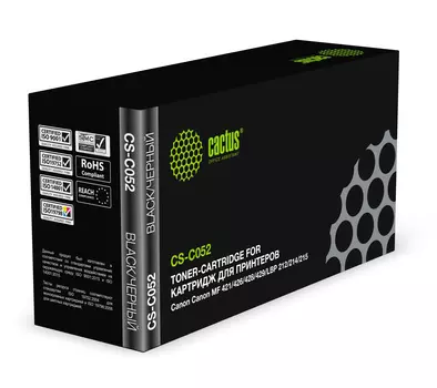 Картридж лазерный Cactus CS-C052 (052/2199C002), черный, 3100 страниц, совместимый для Canon MF421/426/428/429/LBP 212/214/215