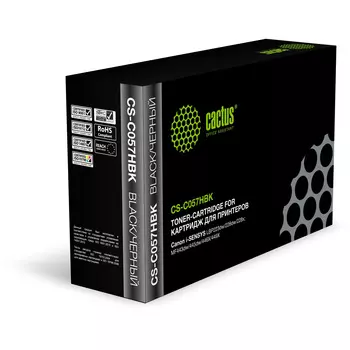 Картридж лазерный Cactus CS-C057HBK (057H/3010C002), черный, 10000 страниц, совместимый для Canon LBP228x/LBP226dw/LBP223dw/MF449x/MF446x/MF445dw
