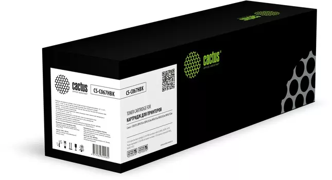 Картридж лазерный Cactus CS-C067HBK (067HBK/5106C002), черный, 3130 страниц, совместимый для Canon i-SENSYS LBP631Cw/i-SENSYS LBP633Cdw/i-SENSYS MF651Cw/i-SENSYS MF655Cdw/i-SENSYS MF657Cdw