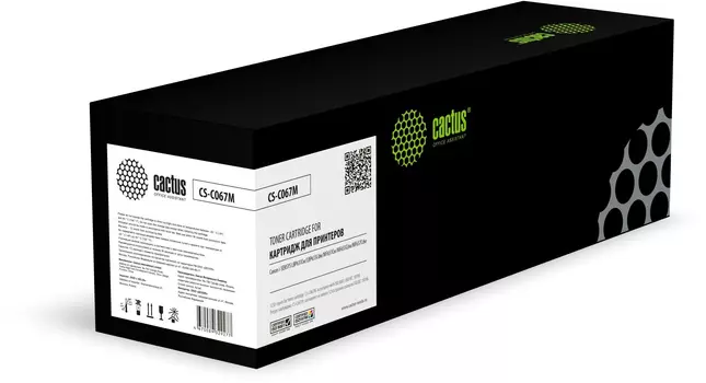 Картридж лазерный Cactus CS-C067M (067M/5100C002), пурпурный, 1250 страниц, совместимый для Canon i-SENSYS LBP631Cw/i-SENSYS LBP633Cdw/i-SENSYS MF651Cw/i-SENSYS MF655Cdw/i-SENSYS MF657Cdw