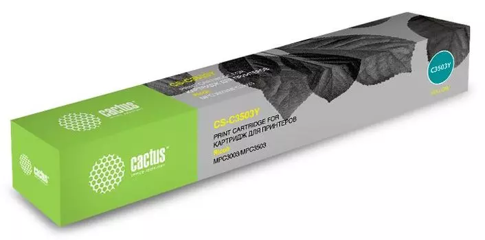 Картридж лазерный Cactus CS-C3503Y (841818), желтый, 18000 страниц, совместимый для Ricoh MP C3503