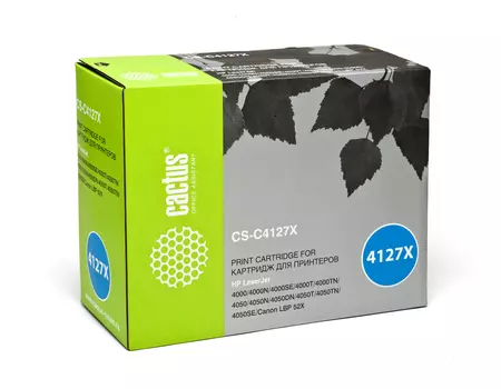 Картридж лазерный Cactus CS-C4127X (C4127X), черный, 10000 страниц, совместимый для LaserJet 4000 / 4050