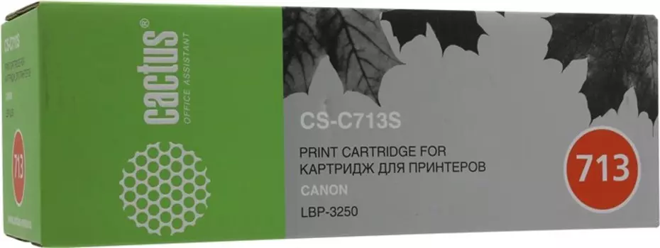 Картридж лазерный Cactus CS-C713S (713), черный, 2000 страниц, совместимый для Canon LBP-3250