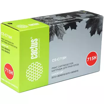 Картридж лазерный Cactus CS-C715H (715H), черный, 7000 страниц, совместимый для Canon LBP-3310 / LBP-3370