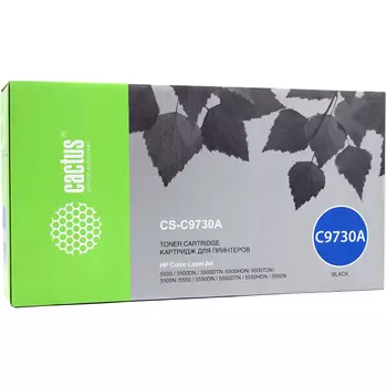 Картридж лазерный Cactus CS-C9730AR (C9730A), черный, 13000 страниц, совместимый, для CLJ 5550hdn / 5550 / 5550dn / 5550dtn / 5550n / 5500 / 5500dn / 5500dtn / 5500hdn / 5500n Плохая упаковка