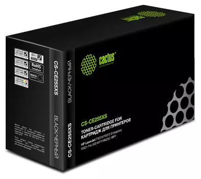 Картридж лазерный Cactus CS-CE255XS (CE255X/CE255X), черный, 12500 страниц, совместимый для LaserJet Enterprise 500 M525dn / 500 M525f / M525c / P3015 / P3015d / P3015dn / P3015x, LJ Pro M521dn / M521dw