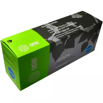 Картридж лазерный Cactus CS-CE270A (CE270A), черный, 13500 страниц, совместимый для Color LaserJet Enterprise CP5525dn / CP5525n / CP5525xh / M750dn / M750n / M750xh