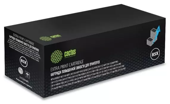 Картридж лазерный Cactus CS-CE285X-MPS (85A/CE285A), черный, 3000 страниц, совместимый для LJ M1130 MFP/ M1132MFP Pro/P1102s Pro/ P1103 Pro