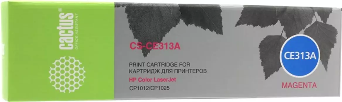 Картридж лазерный Cactus CS-CE313A (CE313A), пурпурный, 1000 страниц, совместимый, для LJP CP1025 / CP1025nw / M275 / CP1025 / CP1025nw / 100 M175a / 100 M175nw