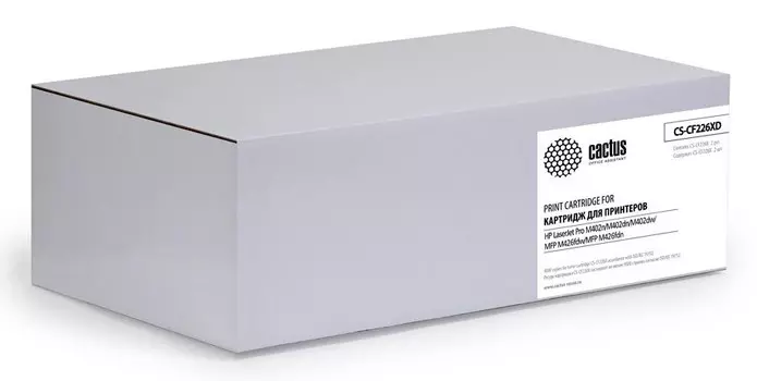Картридж лазерный Cactus CS-CF226XD (26X/CF226XF), черный, 9000 страниц, 2 шт., совместимый для LJ M402d/M402n/M426dw/M426fdn