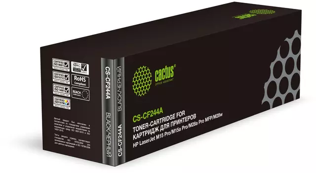 Картридж лазерный Cactus CS-CF244A (44A/CF244A), черный, 1000 страниц, совместимый для LJ M15 Pro/M15a Pro/M28a Pro MFP/M28w Pro MFP