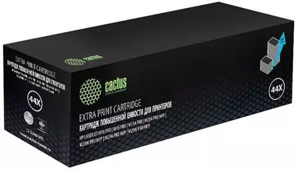 Картридж лазерный Cactus CS-CF244X-MPS (№44X/CF244X), черный, 3000 страниц, совместимый для LaserJet M15 Pro/M16 Pro/M28a Pro MFP/M28w Pro MFP/M29a Pro MFP/M29w Pro MFP/Pro M15a/Pro M15w
