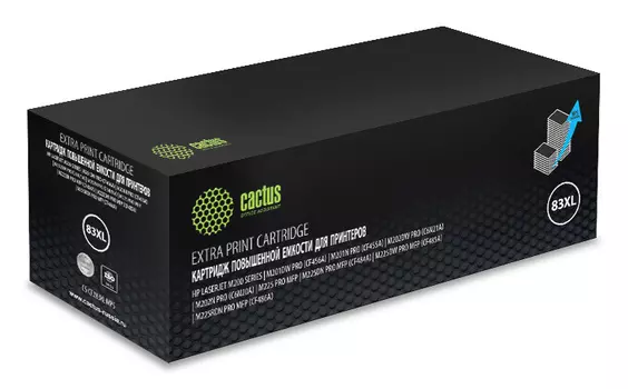 Картридж лазерный Cactus CS-CF283XL-MPS (83X/CF283X), черный, 3000 страниц, совместимый для LJ Pro M225dn/M201/M202