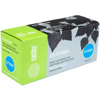 Картридж лазерный Cactus CS-CF320X (CF320X), черный, 21000 страниц, совместимый, для P CLJE M680dn / M680f / M680z
