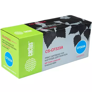 Картридж лазерный Cactus CS-CF323A (CF323A), пурпурный, 16500 страниц, совместимый для Color LaserJet Enterprise Flow Multifunction M680z / MFP M680dn / MFP M680f