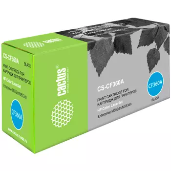 Картридж лазерный Cactus CS-CF360A (CF360A), черный, 6000 страниц, совместимый для Color LaserJet Enterprise M552 / M553 / M577