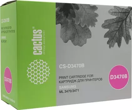Картридж лазерный Cactus CS-D3470B (ML-D3470B), черный, 10000 страниц, совместимый, для Samsung ML-3470D, ML-3471ND