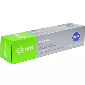 Картридж лазерный Cactus CS-EPS190 (C13S050190), черный, 4000 страниц, совместимый для Epson AcuLaser C1100 / CX11