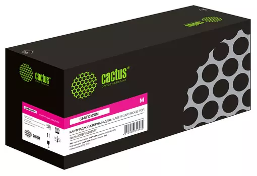 Картридж лазерный Cactus CS-MPC305EM (842081), пурпурный, 4000 страниц, совместимый для Ricoh MPC305SP/C305SPF