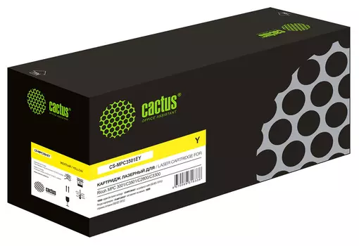 Картридж лазерный Cactus CS-MPC3501EY (841425), желтый, 16000 страниц, совместимый для Ricoh MPС 3001/C3501/C2800/C3300