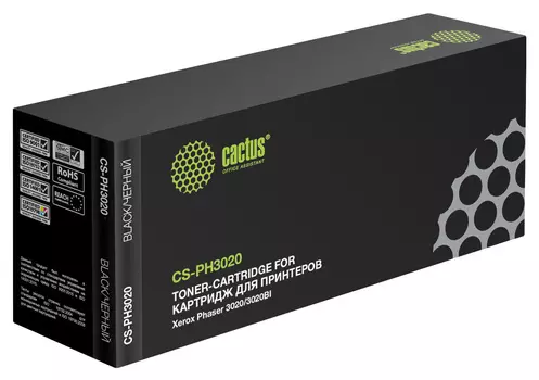 Картридж лазерный Cactus CS-PH3020 (PH3020/106R02773), черный, 1500 страниц, совместимый для Xerox Phaser 3020, WorkCentre 3025