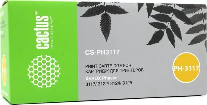 Картридж лазерный Cactus CS-PH3117 (106R01159), черный, 3000 страниц, совместимый для Xerox Phaser 3124