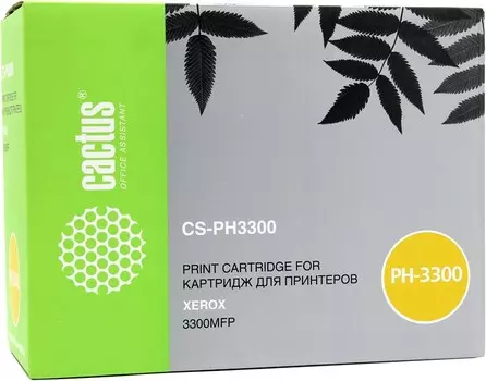 Картридж лазерный Cactus CS-PH3300 (106R01412), черный, 8000 страниц, совместимый для Xerox Phaser 3300MFP