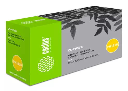 Картридж лазерный Cactus CS-PH3330 (106R03621), черный, 8500 страниц, совместимый для Xerox Phaser 3330/WC3335