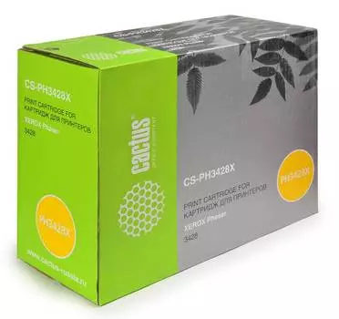 Картридж лазерный Cactus CS-PH3428X (106R01246), черный, 8000 страниц, совместимый, для Xerox Phaser 3428