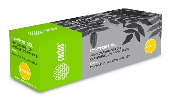 Картридж лазерный Cactus CS-PH3610XL (106R02732), черный, 25300 страниц, совместимый для Xerox Ph 3610/WC 3615DN