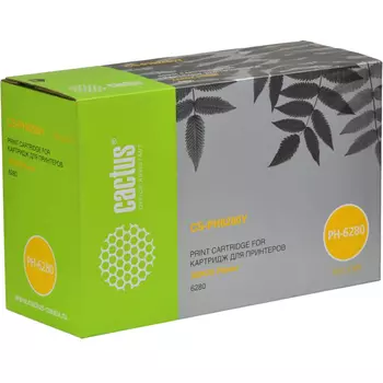 Картридж лазерный Cactus CS-PH6280Y (106R01402), желтый, 5900 страниц, совместимый, для Xerox Phaser 6280