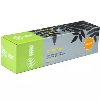 Картридж лазерный Cactus CS-PH6700Y (106R01525), желтый, 12000 страниц, совместимый для Xerox Phaser 6700