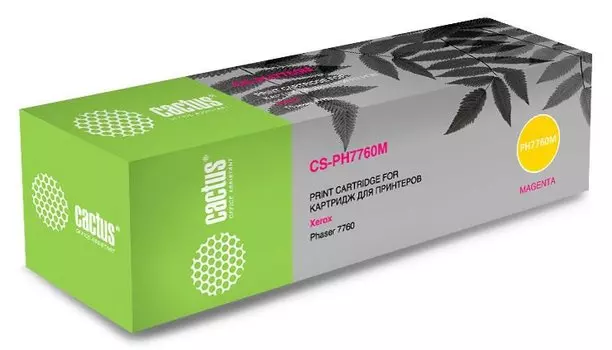 Картридж лазерный Cactus CS-PH7760Y, желтый, 25000 страниц, совместимый для Xerox Phaser 7760/7760dn/7760dx/7760dxf