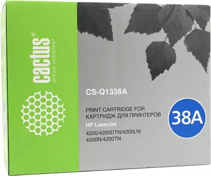 Картридж лазерный Cactus CS-Q1338A (Q1338A), черный, 13000 страниц, совместимый, для LJ 4200dtns / 4200ln / 4200 / 4200dtn / 4200dtnsl / 4200n / 4200tn