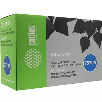 Картридж лазерный Cactus CS-Q7570AR (Q7570A), черный, 15000 страниц, совместимый, для LJ M5025 / M5035 / M5035x / M5035xs