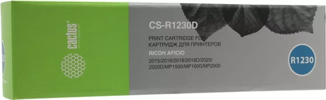 Картридж лазерный Cactus CS-R1230D (1230D), черный, 9000 страниц, совместимый, для Ricoh Aficio 2015 / 2018D / 2020 / MP1500 / MP1600 / MP2000