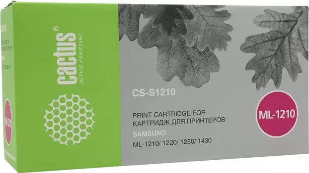 Картридж лазерный Cactus CS-S1210 (ML1210D3), черный, 2500 страниц, совместимый для Samsung ML-1210/1220M/1250, ML-1430