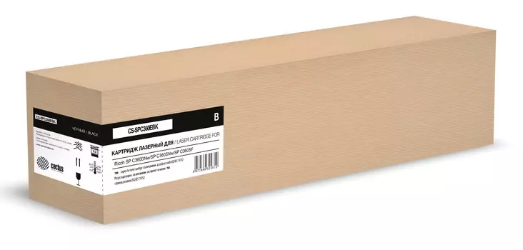 Картридж лазерный Cactus CS-SPC360EBK (408184), черный, 7000 страниц, совместимый для Ricoh SP C360DNw/SP C360SNw/SP C360SF