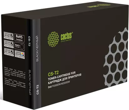 Картридж лазерный Cactus CS-T2 (T2), черный, 4500 страниц, совместимый для Deli M2000DW/P2000DW