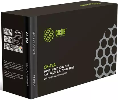 Картридж лазерный Cactus CS-T2A (T2A), черный, 2000 страниц, совместимый для Deli P2000DNW/M2000ADNW