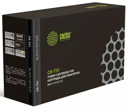 Картридж лазерный Cactus CS-T31 (T31), черный, 3500 страниц, совместимый для Deli P3100/M3100