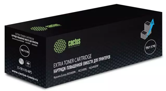 Картридж лазерный Cactus CS-TK1170-MPS (TK-1170/1T02S50NL0), черный, 12000 страниц, совместимый для Kyocera M2540DN/M2640IDW/ECOSYS M2040dn/M2540dw