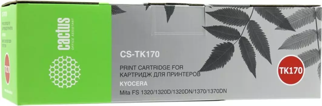 Картридж лазерный Cactus CS-TK170 (TK-170), черный, 7200 страниц, совместимый для Kyocera FS-1320D, FS-1320DN, FS-1370DN, ECOSYS P2135d, ECOSYS P2135dn