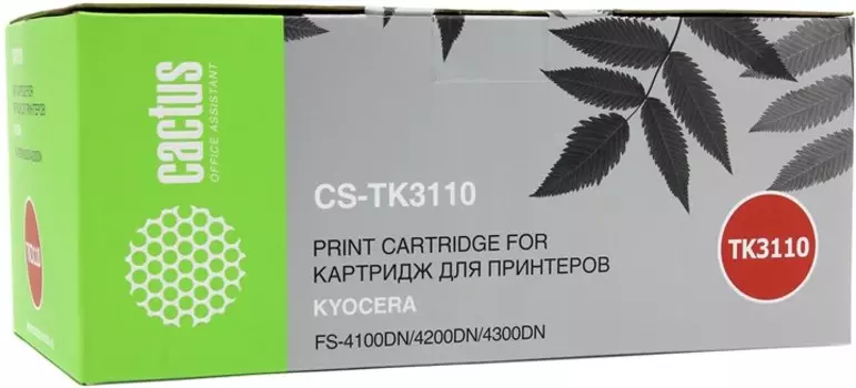 Картридж лазерный Cactus CS-TK3110 (TK-3110), черный, 15500 страниц, совместимый для Kyocera FS-4100DN