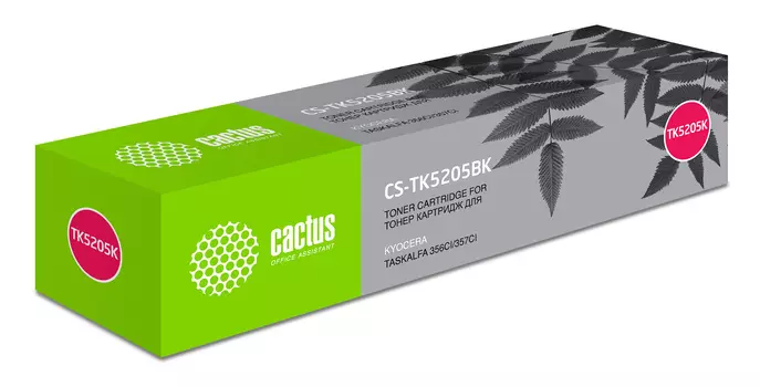 Картридж лазерный Cactus CS-TK5205BK (TK-5205K/1T02R50NL0), черный, 18000 страниц, совместимый для Kyocera TASKalfa 356ci