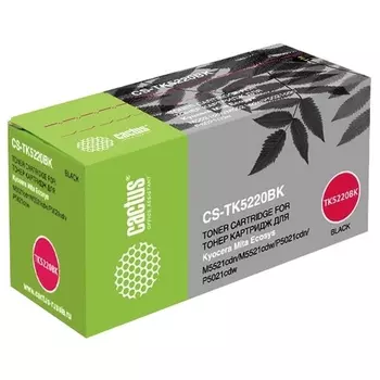 Картридж лазерный Cactus CS-TK5220BK (TK-5220K/1T02R90NL1), черный, 1200 страниц, совместимый для Kyocera Ecosys M5521cdn/M5521cdw/P5021cdn/P5021cdw