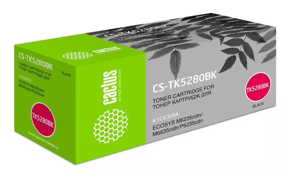 Картридж лазерный Cactus CS-TK5280BK (TK-5280K/1T02TW0NL0), черный, 13000 страниц, совместимый для Kyocera Ecosys P6235cdn/M6235cidn/M6635cidn