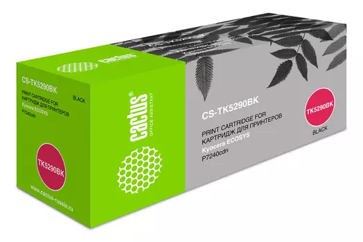 Картридж лазерный Cactus CS-TK5290BK (TK-5290K/1T02TX0NL0), черный, 17000 страниц, совместимый для Kyocera Ecosys P7240cdn